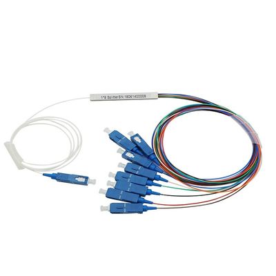 品質  Passive Mini 1x8 Fiber Optic PLC Splitter For Cable Television Test Equipment 工場