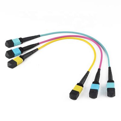 品質  12 Core 24 Core Fiber Cable Patch Cord , Mtp Mpo Patch Cable Om3 Om4 For Qsfp 工場