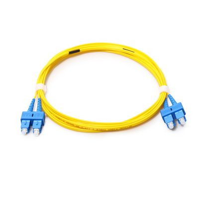 SC APC - SC APC繊維ケーブルのパッチ・コードの単一モードG657A 9/125の単信二重