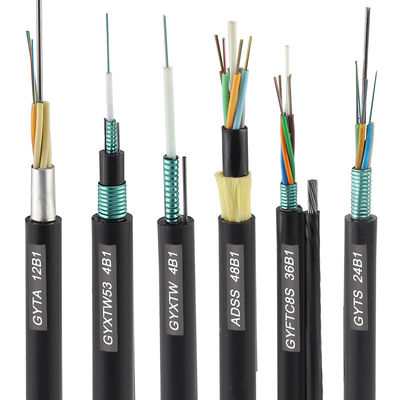 OEMの工場供給ADSS GYTA GYTS GYXTW 4 8 12 24 48 96 144 288の中心の光ファイバケーブル、屋外の光ファイバーケーブルPric
