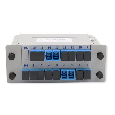 SC UPC PLCの繊維光学のディバイダー1x16カセット タイプ1650nmの波長