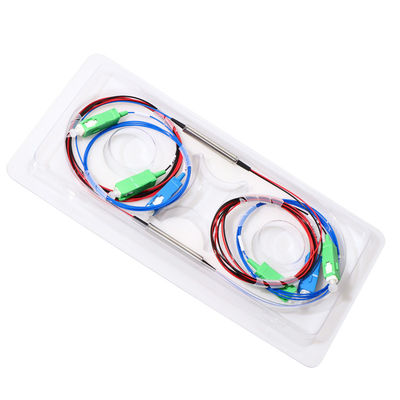 WDMのネットワーク システムのための1X2 FWDM DWDMの繊維光学のディバイダー3の港100G 200G