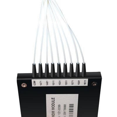 光学8チャネルのCwdm Mux Demuxモジュール0.9mmの20nmチャネル・スペーシング