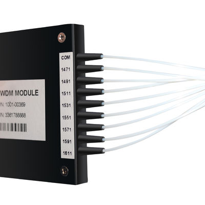 光学8チャネルのCwdm Mux Demuxモジュール0.9mmの20nmチャネル・スペーシング