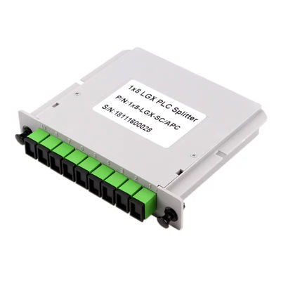 SC APCのコネクターが付いている8つの方法PLCの繊維光学のディバイダー カセット タイプ1x8