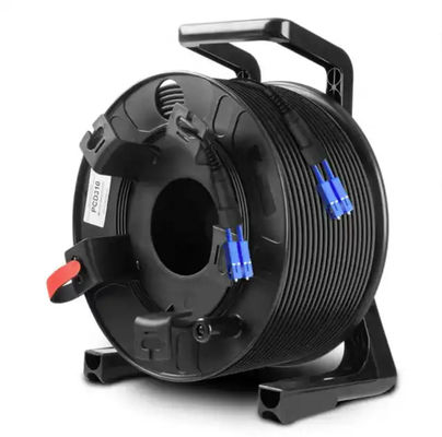 ブラックアウトドアケーブルローラー 300M 250M 200M 150M 100m LCからLC ファイバーパッチコード延長ケーブルロール